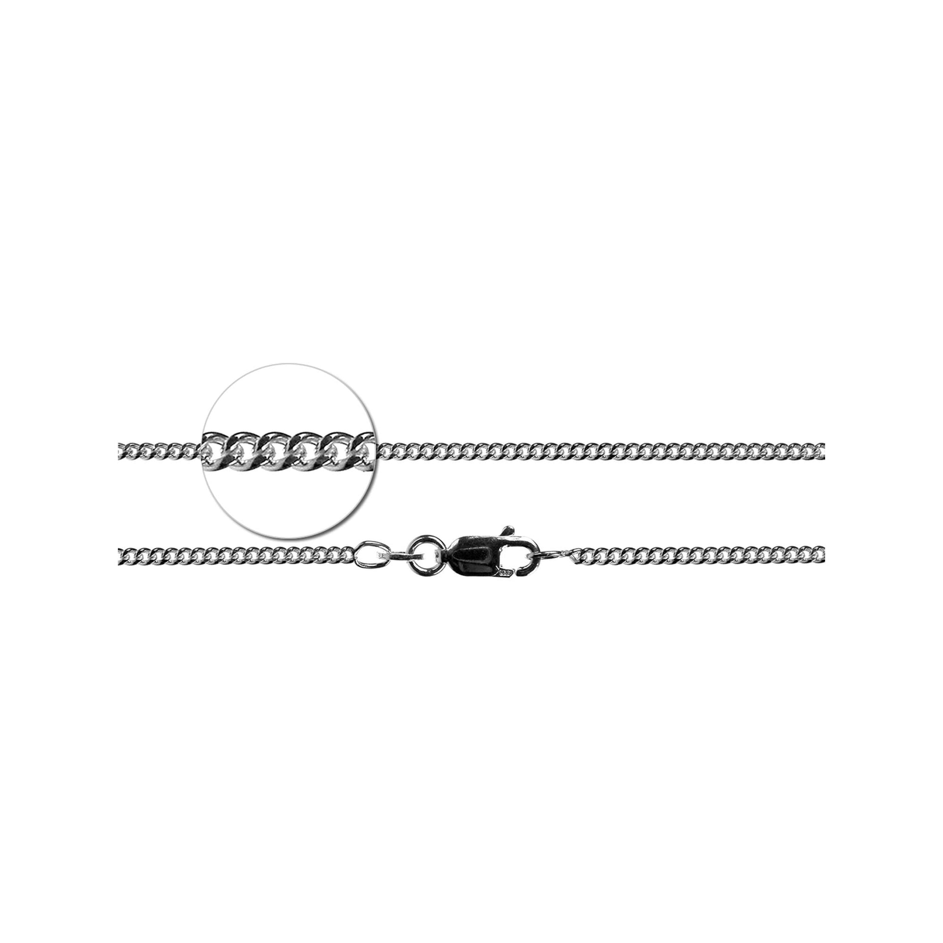 18" Fine diamond-cut curb chain