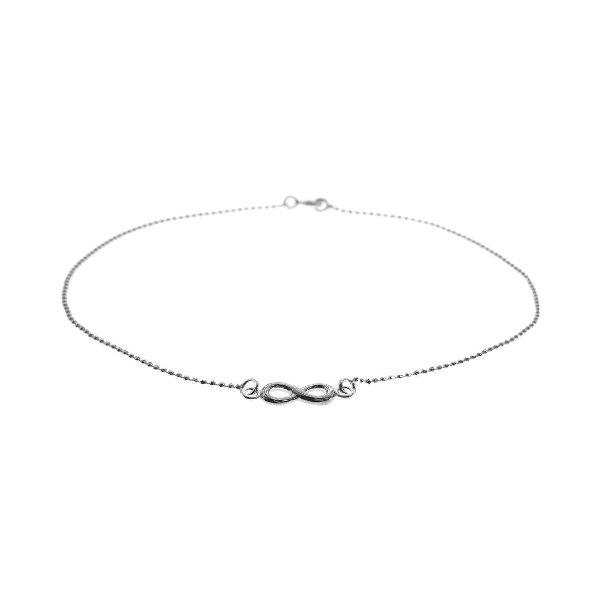Paige infinity silver anklet