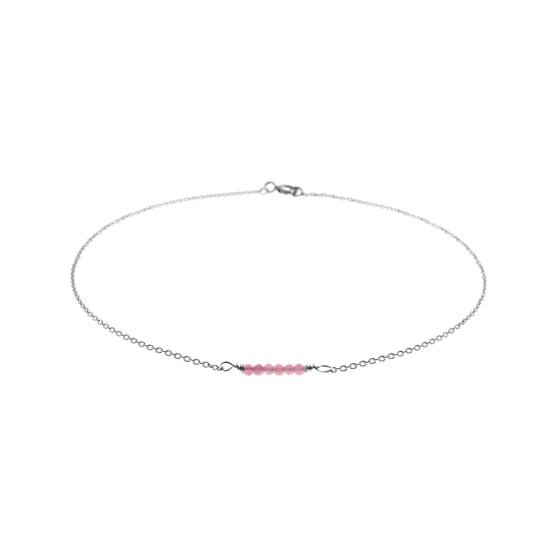 Avianna pink tourmaline anklet