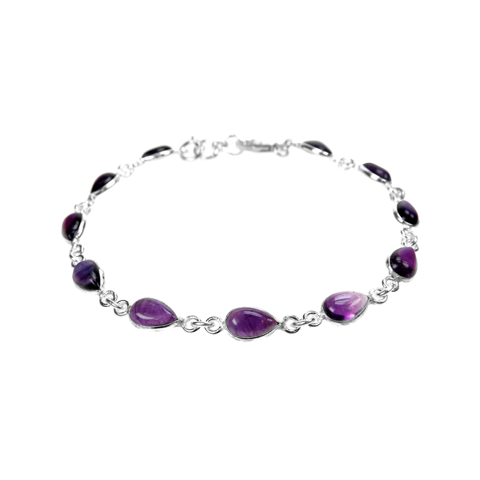 Bridget teardrop amethyst bracelet