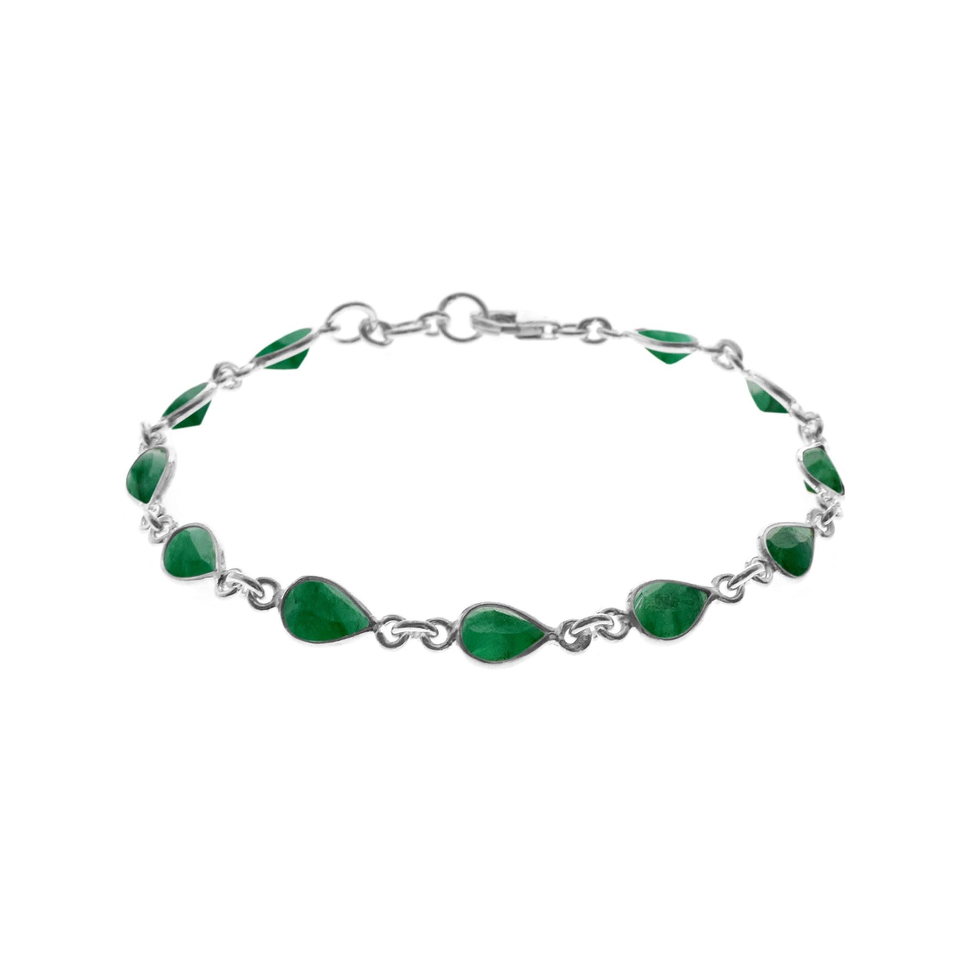Bridget teardrop emerald quartz bracelet