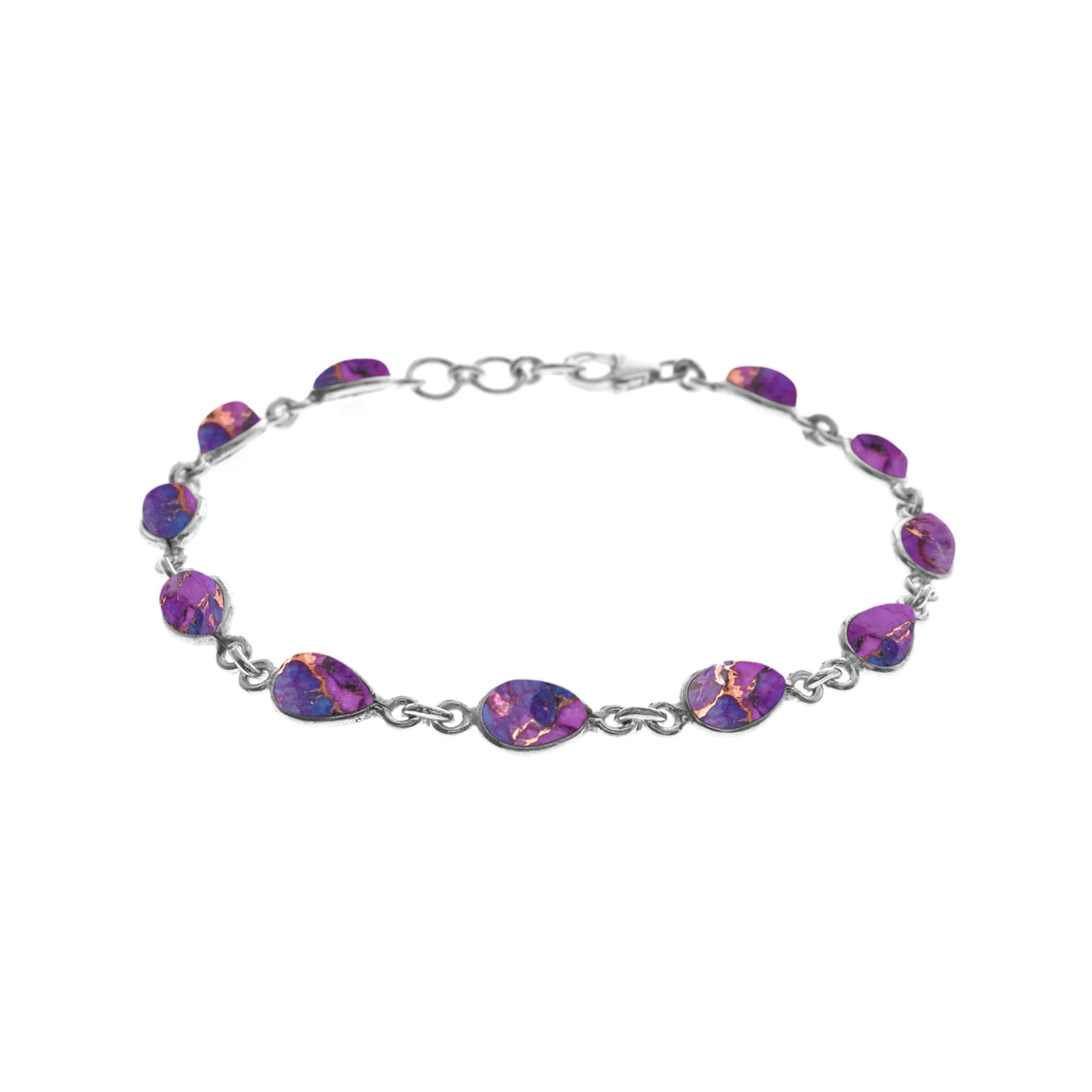 Bridget teardrop purple mohave turquoise bracelet