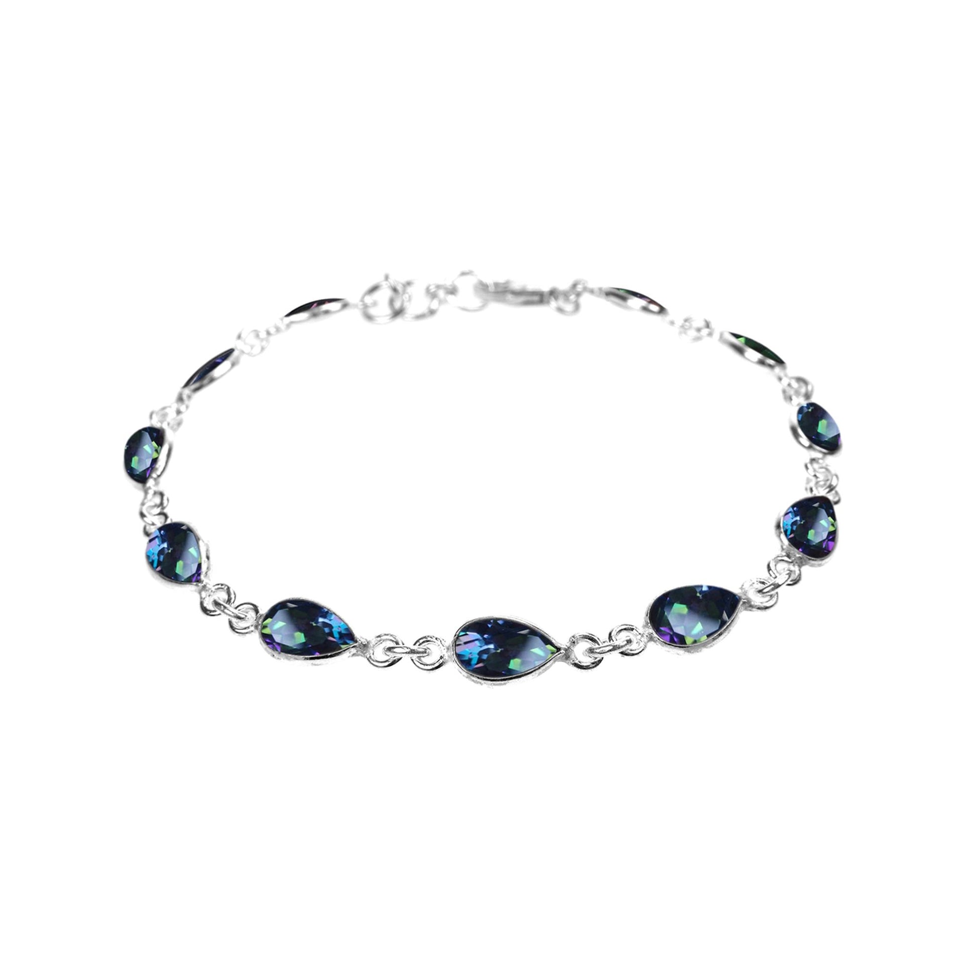 Bridget teardrop faceted mystic topaz bracelet
