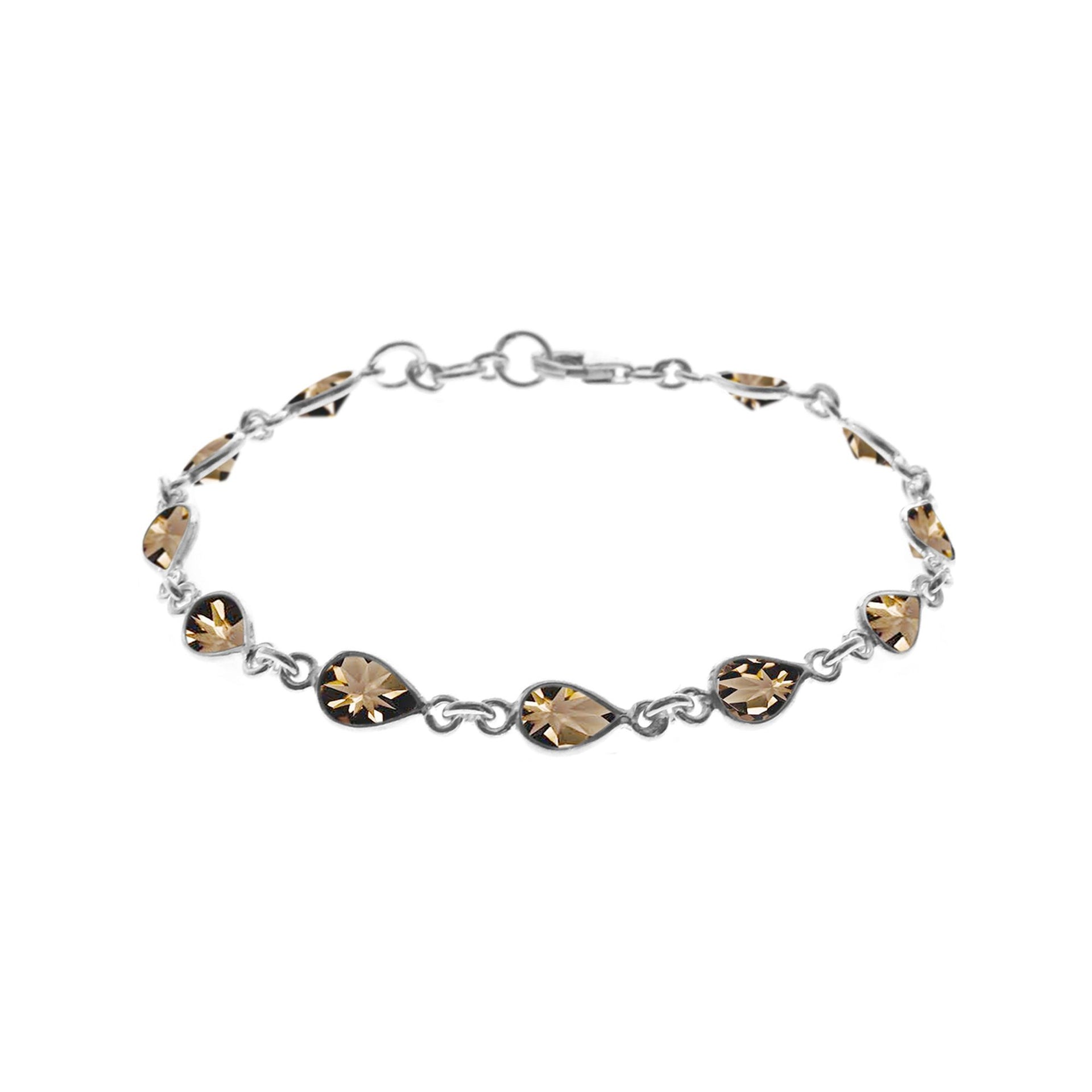 Bridget teardrop smokey quartz bracelet