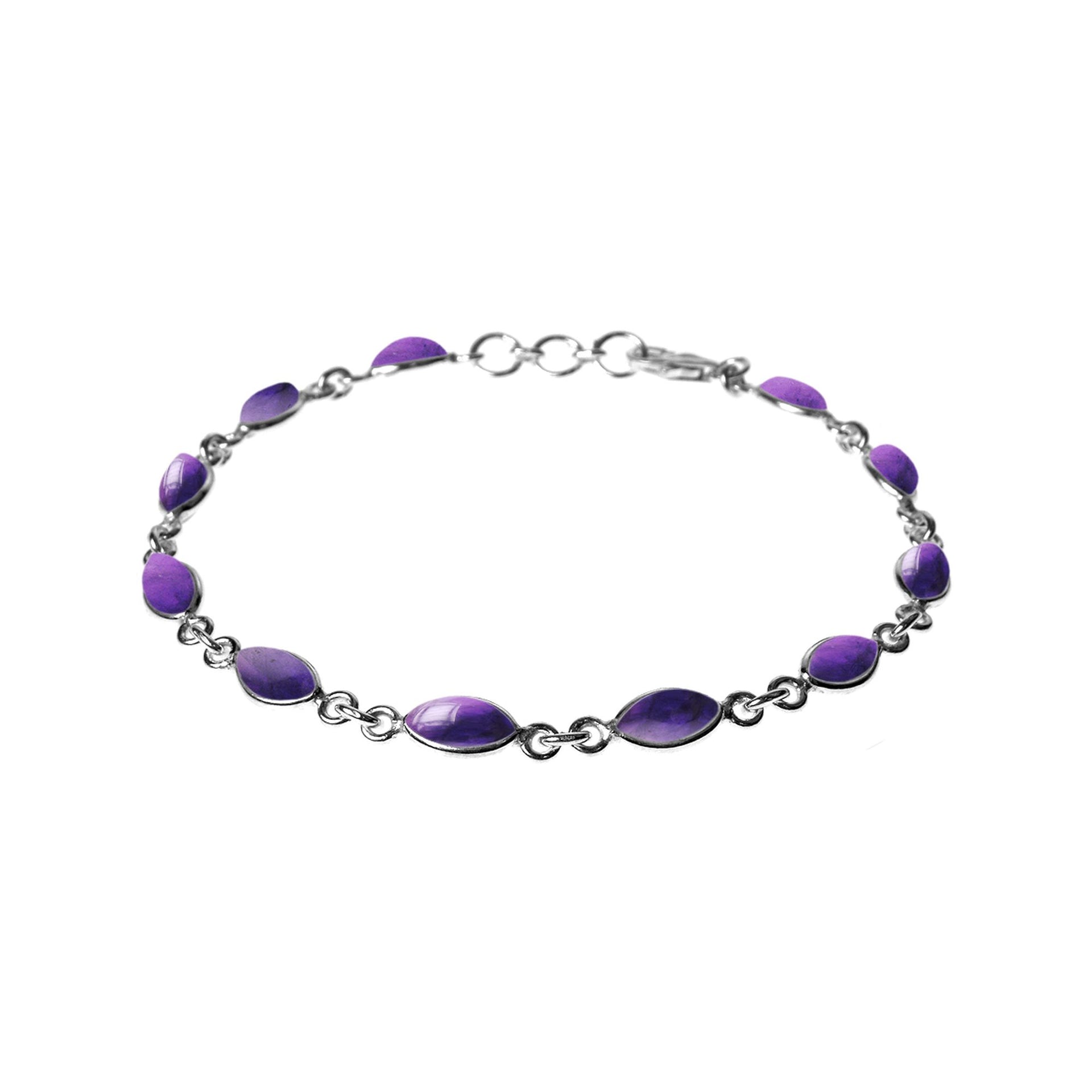 Bridget dainty marquis amethyst bracelet