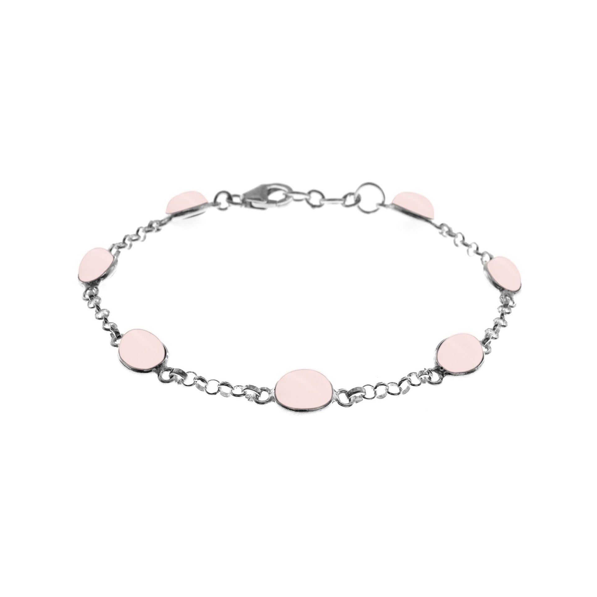 Bridget chain linked rose quartz bracelet