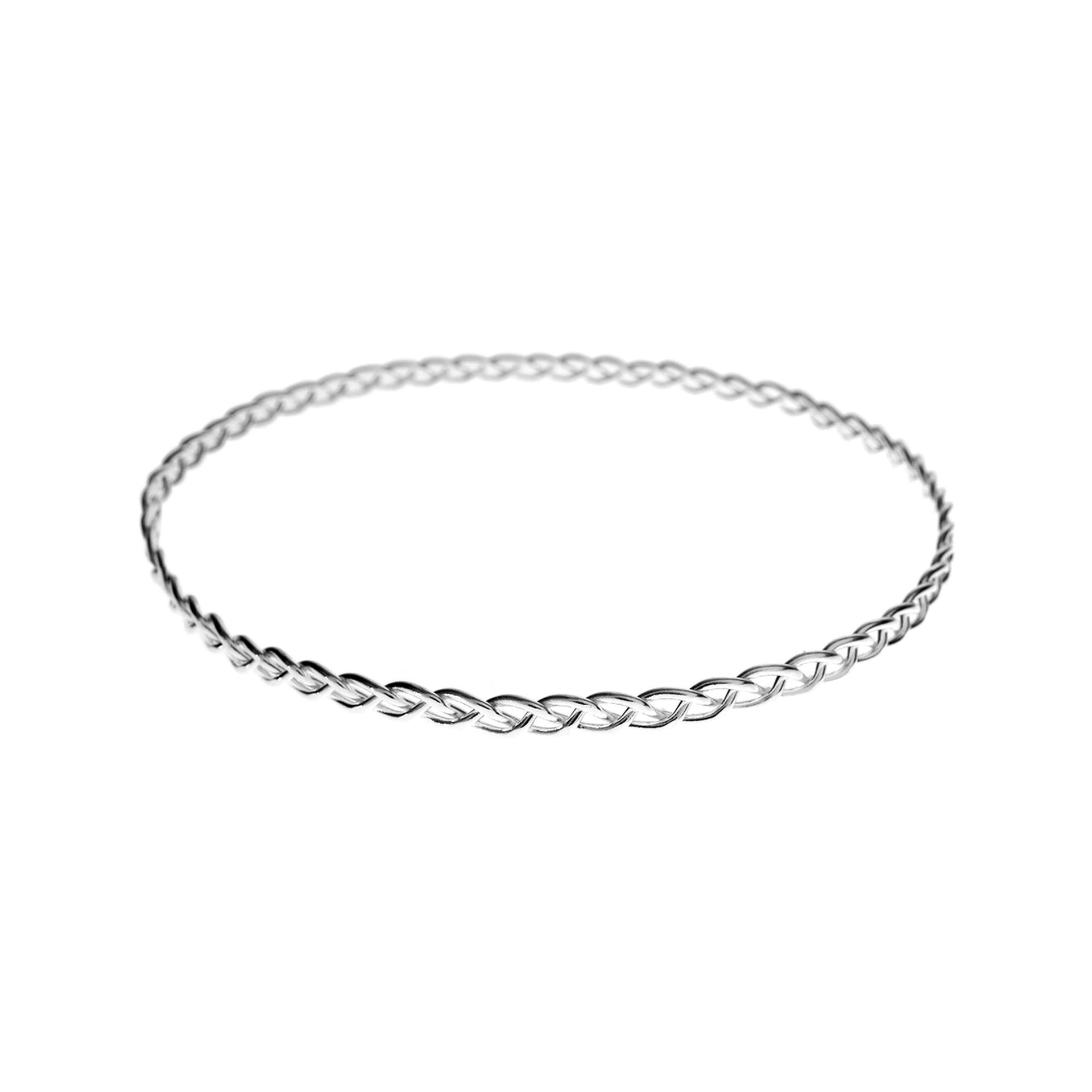 Joanna plaited silver bangle