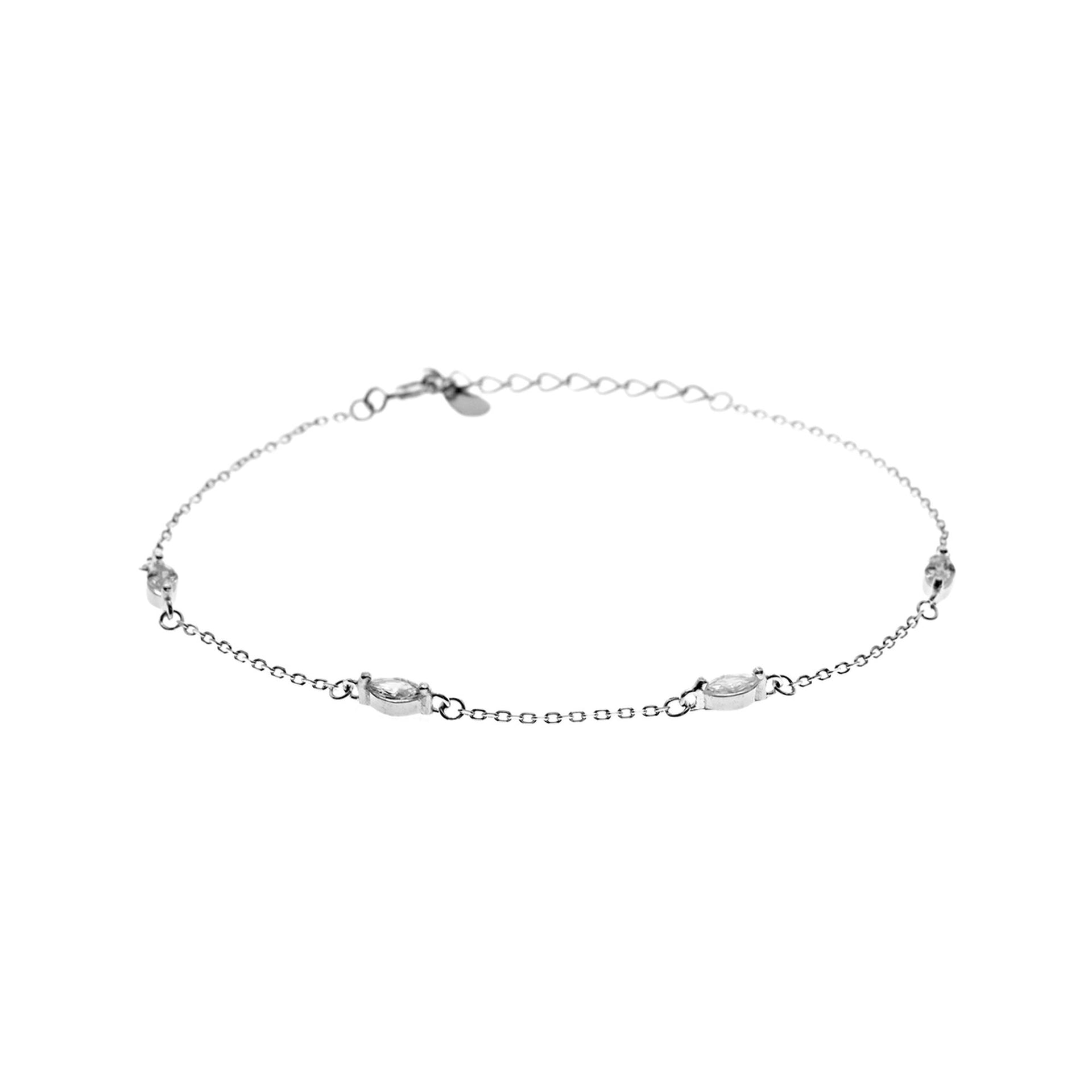 Kenzie marquis CZ chain bracelet