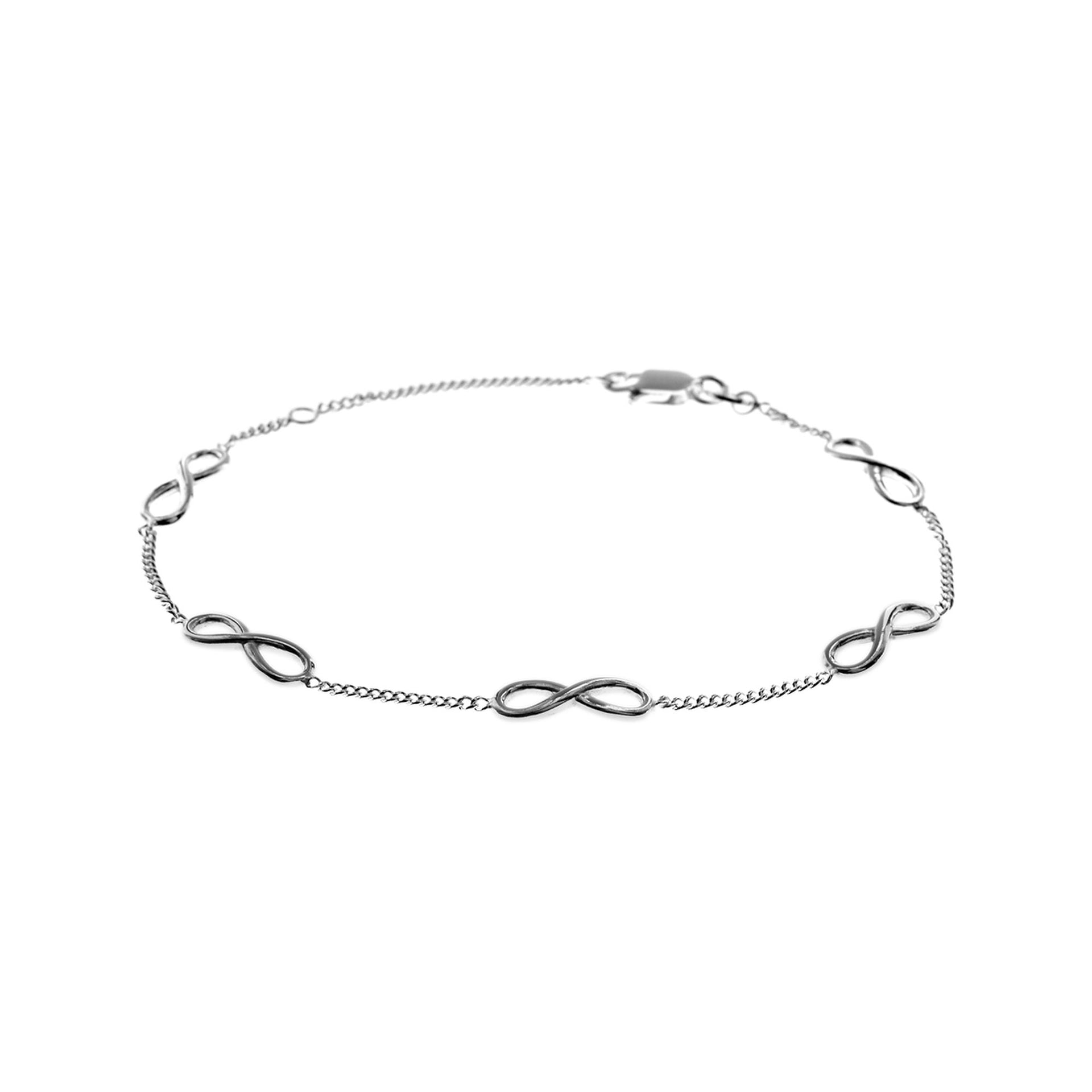 Paige inline infinity symbol silver bracelet