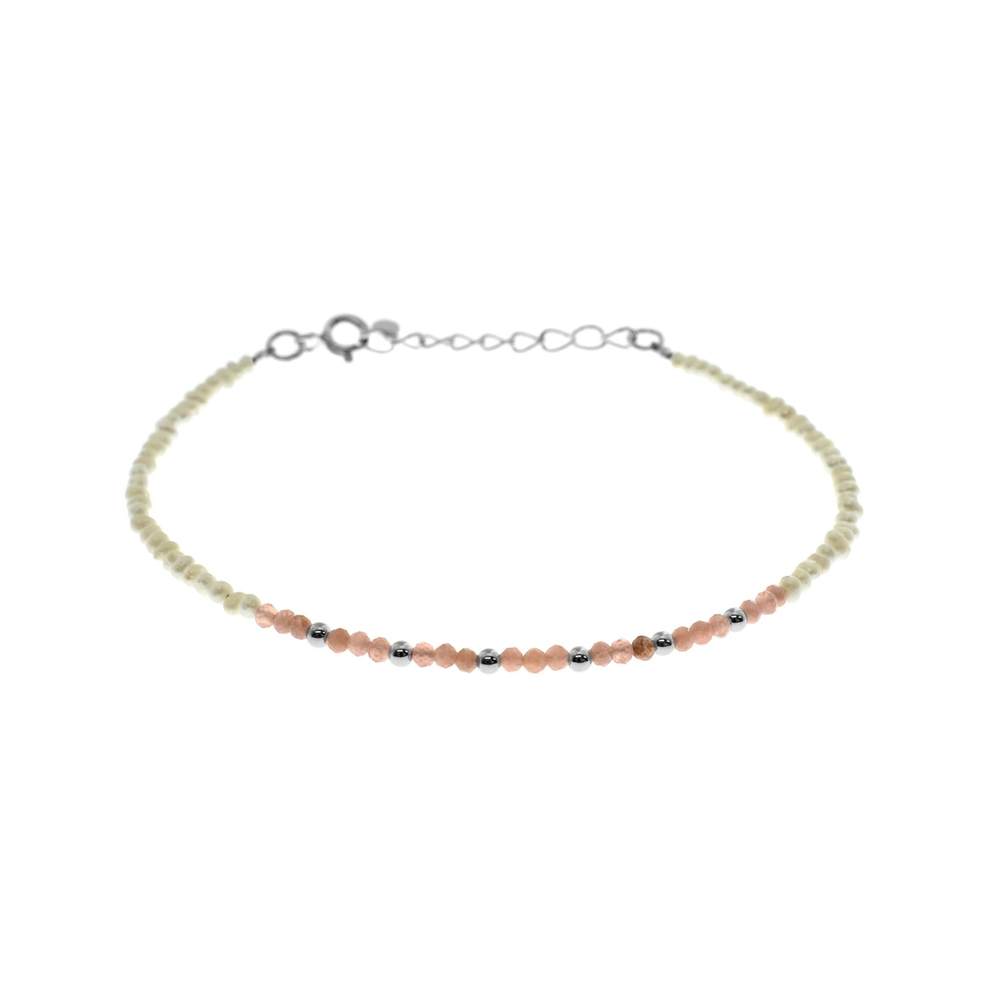 Avianna rhodonite & pearl bracelet