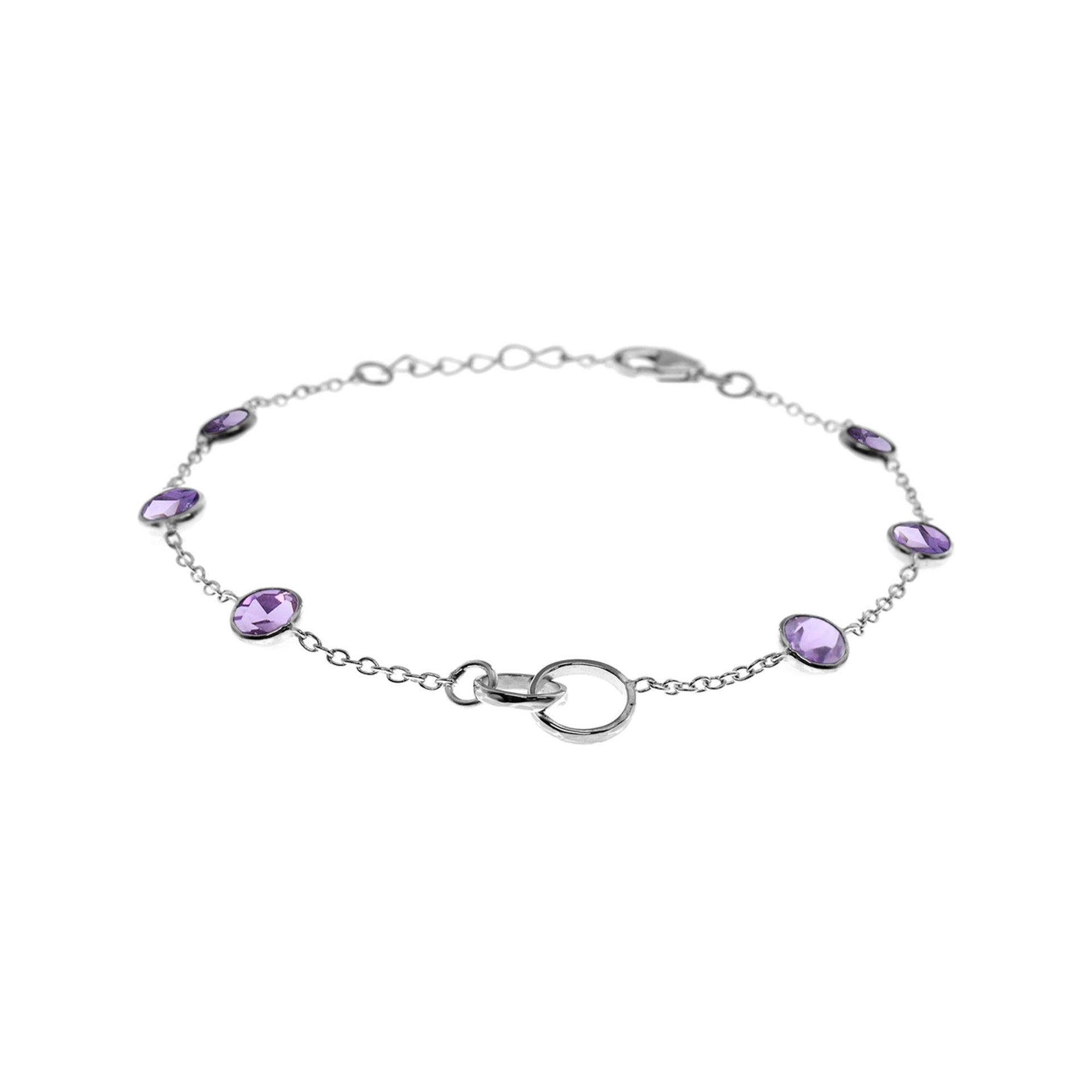 Bridget amethyst double centre link bracelet