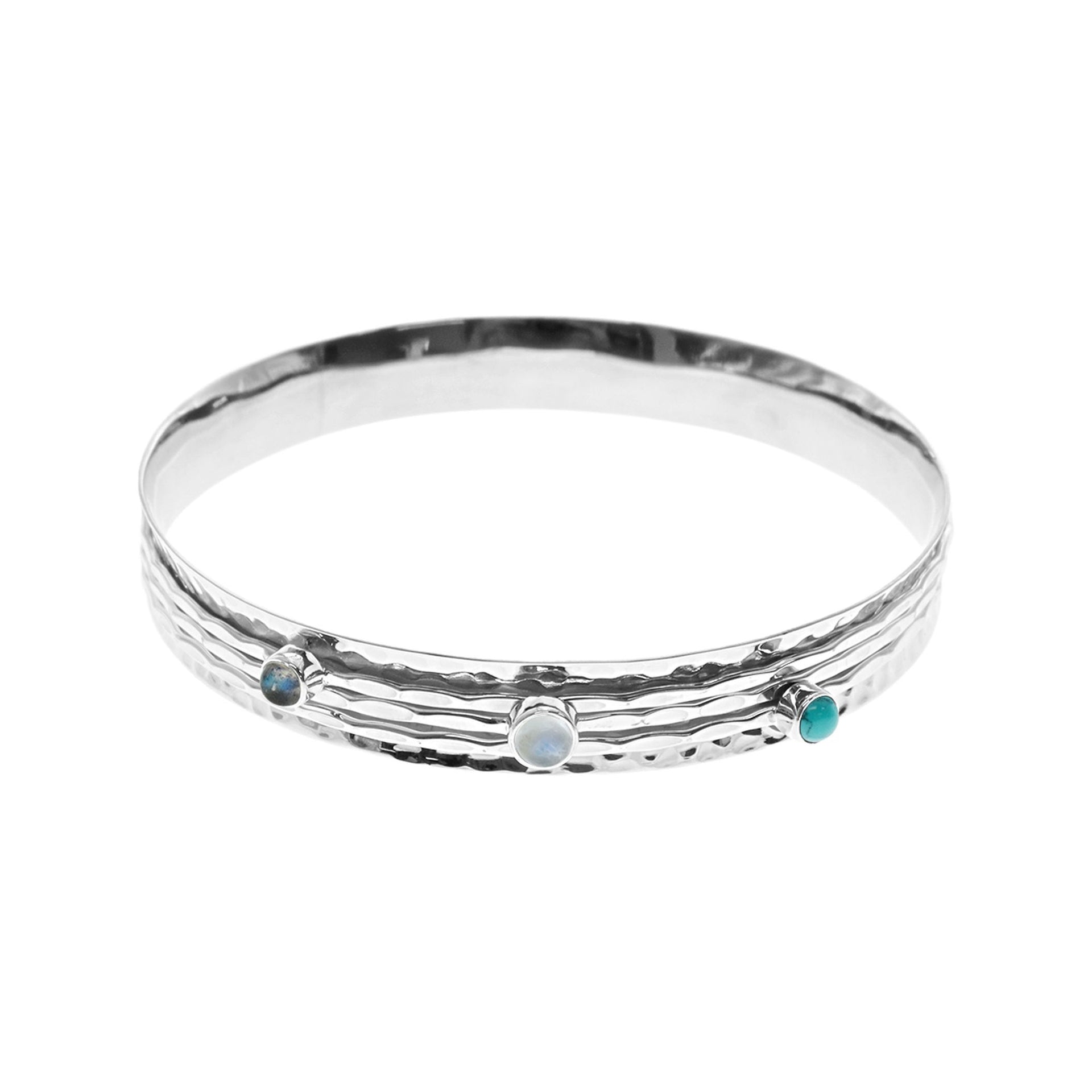 Catalina spinner bangle with dark blues