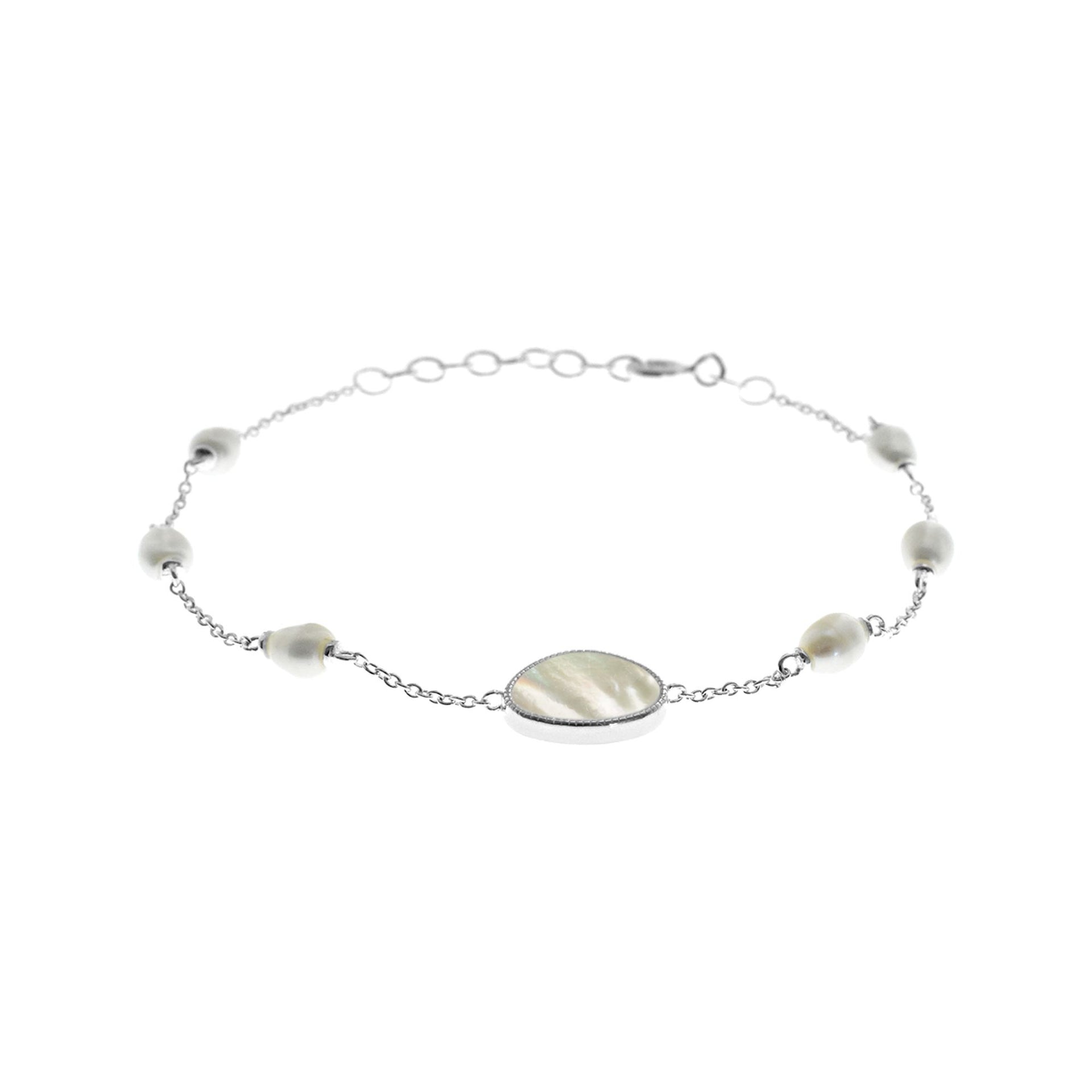 Blythe pearl and mother of pearl bracelet