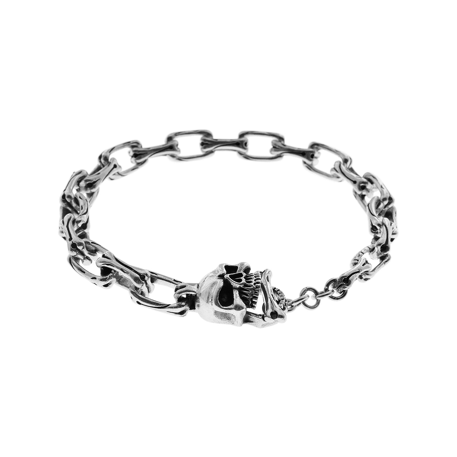 Harley skull and bone bracelet