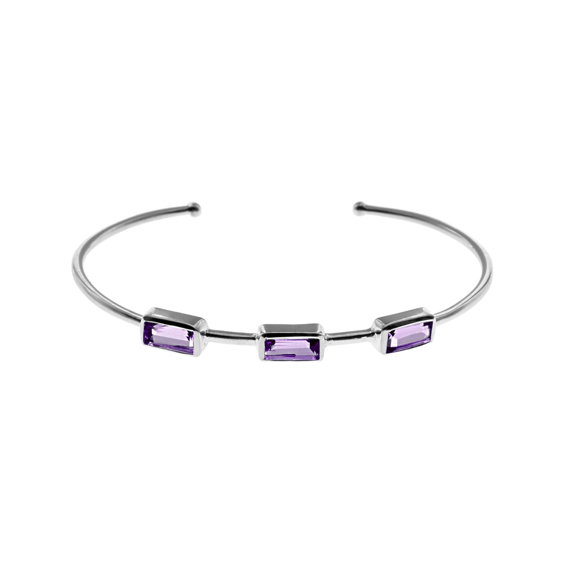 Bridget amethyst torque bangle