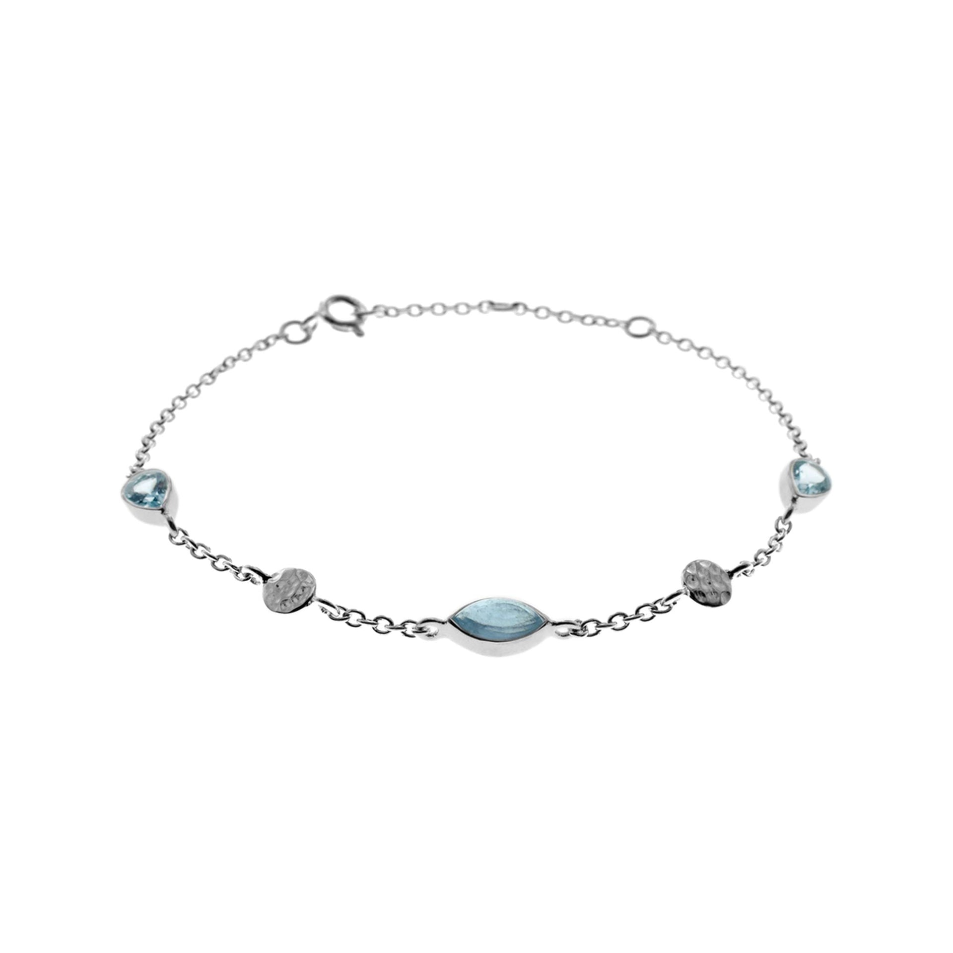 Bridget aquamarine & blue topaz bracelet