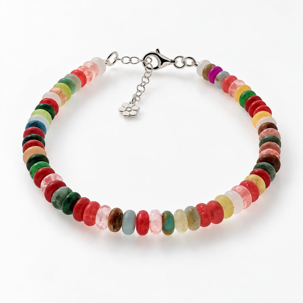 Jaelyn multi-coloured disc bracelet
