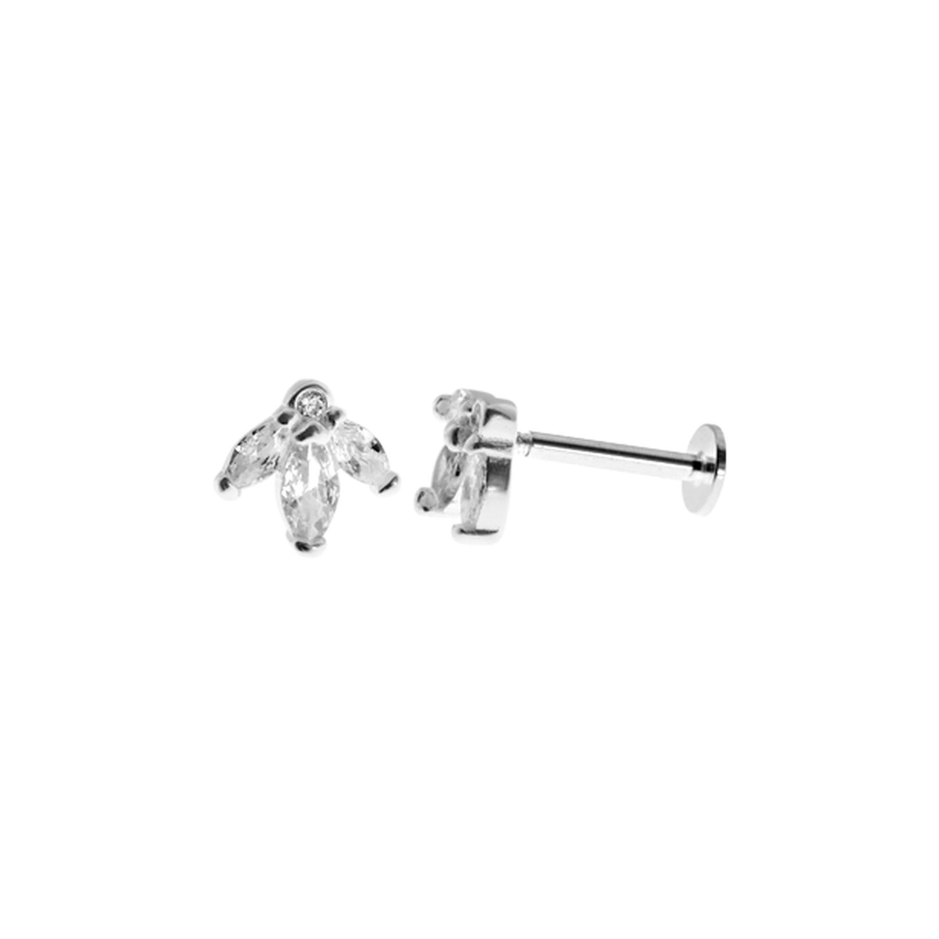 Zara triple petal stud