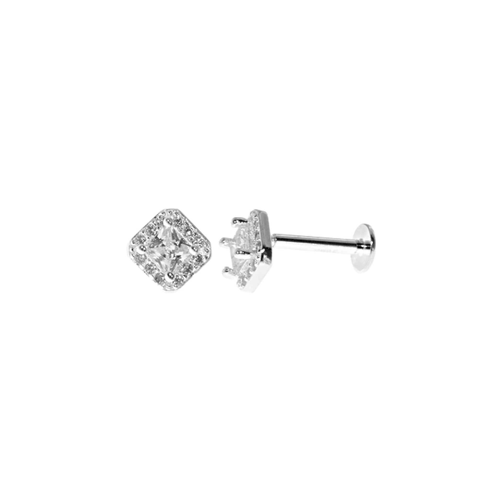 Zara square glitz stud