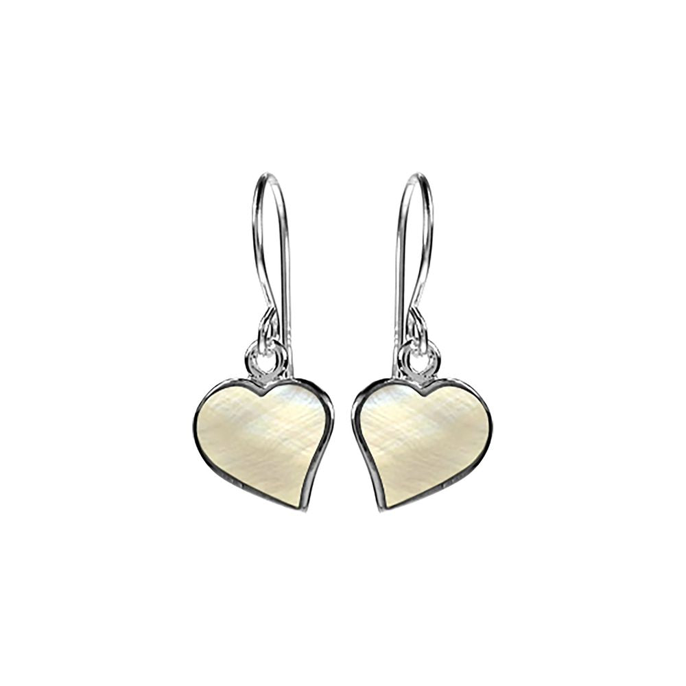 Bronwen mother of pearl heart earrings