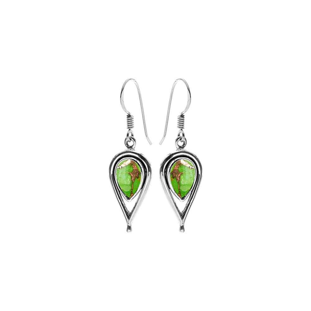 Amy green mohave teardrop earrings