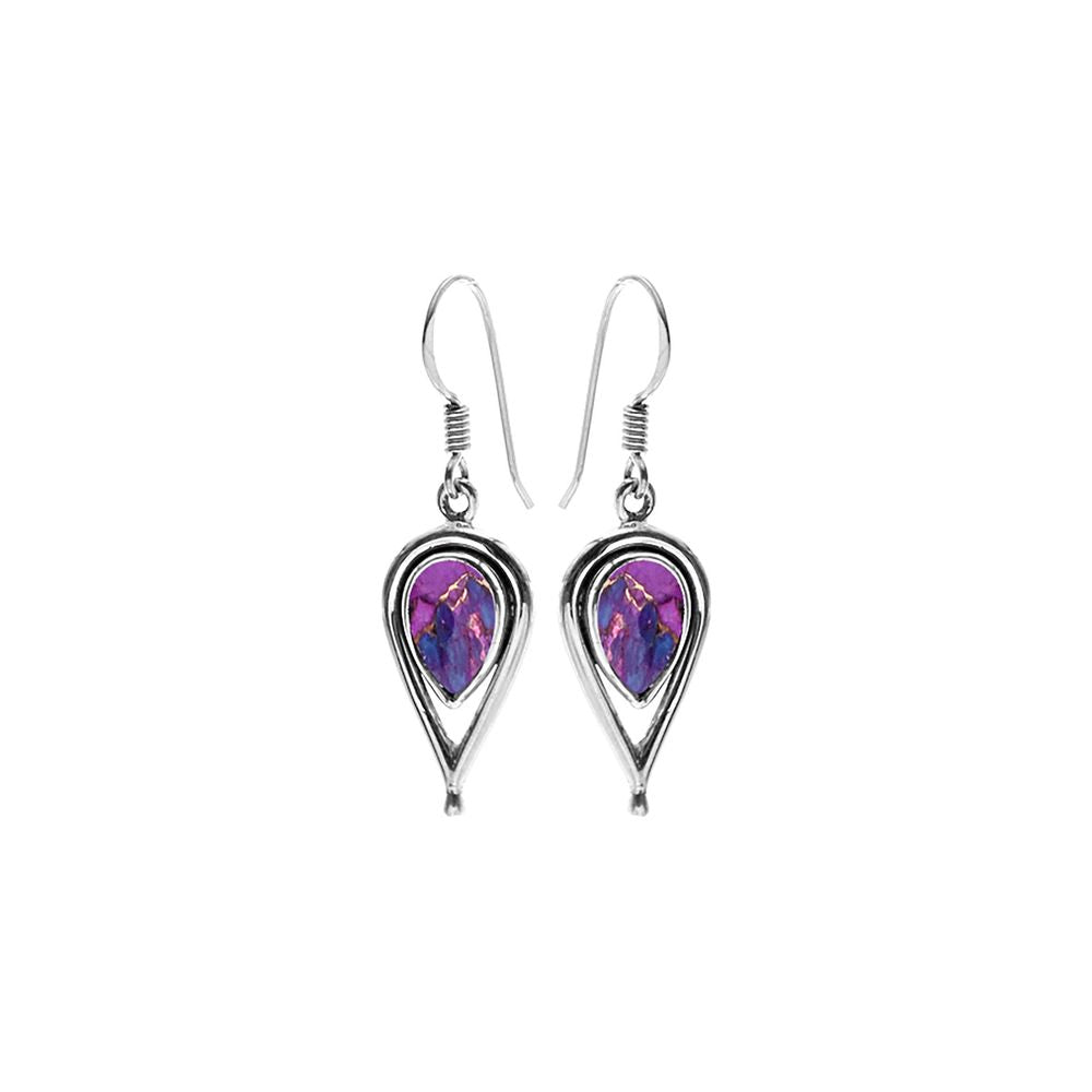 Amy purple mohave teardrop earrings