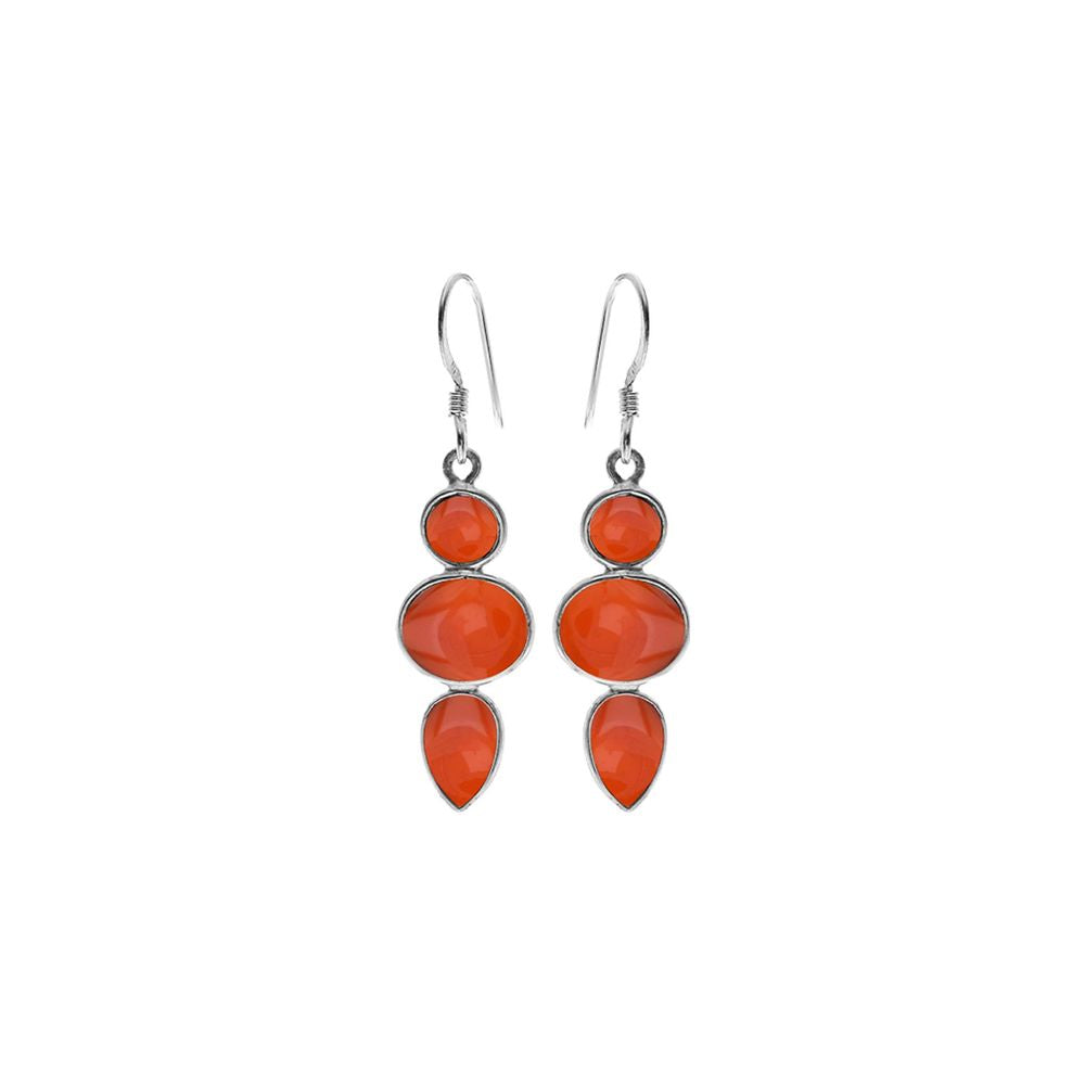 Bridget mixed shapes carnelian earrings