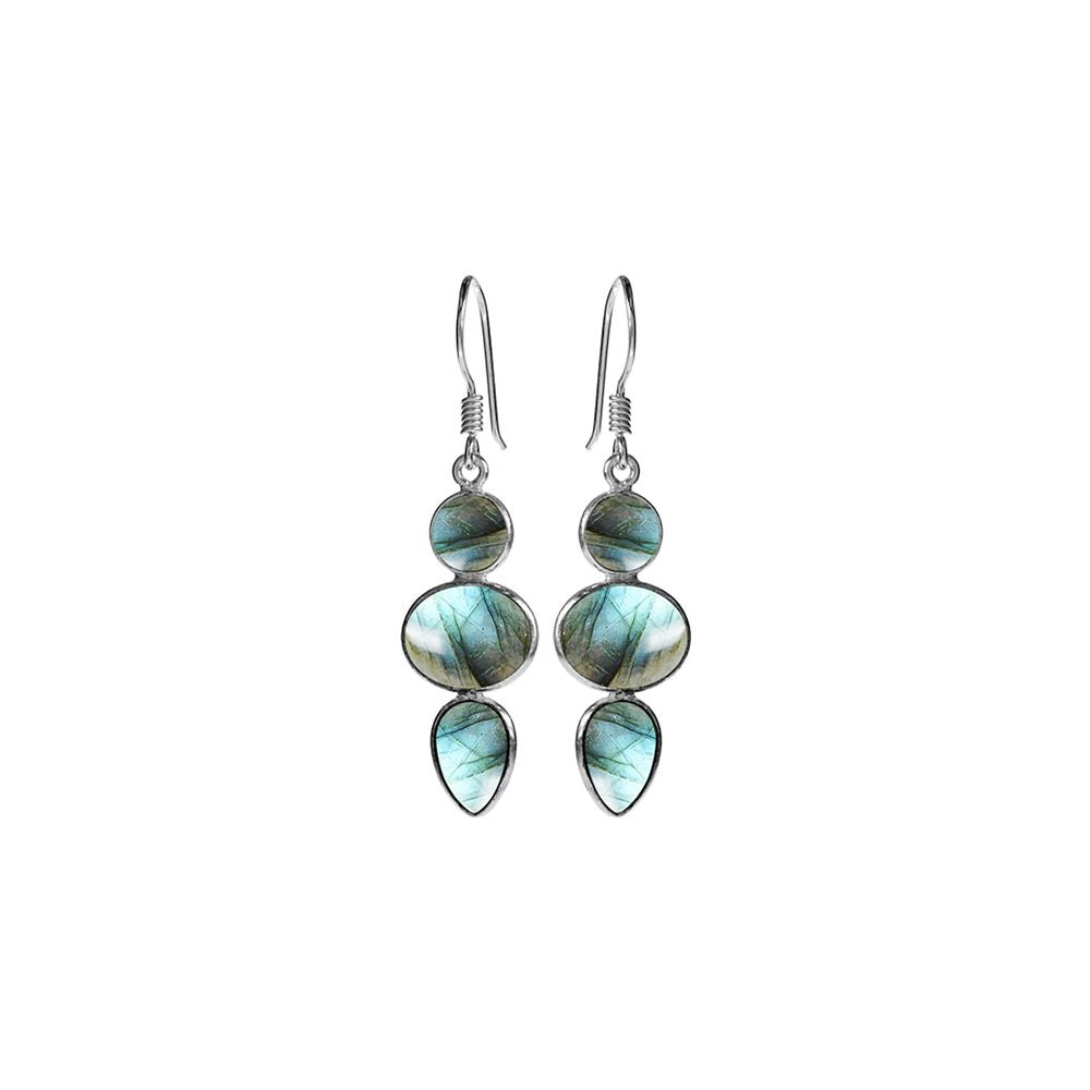 Bridget mixed shapes labradorite earrings