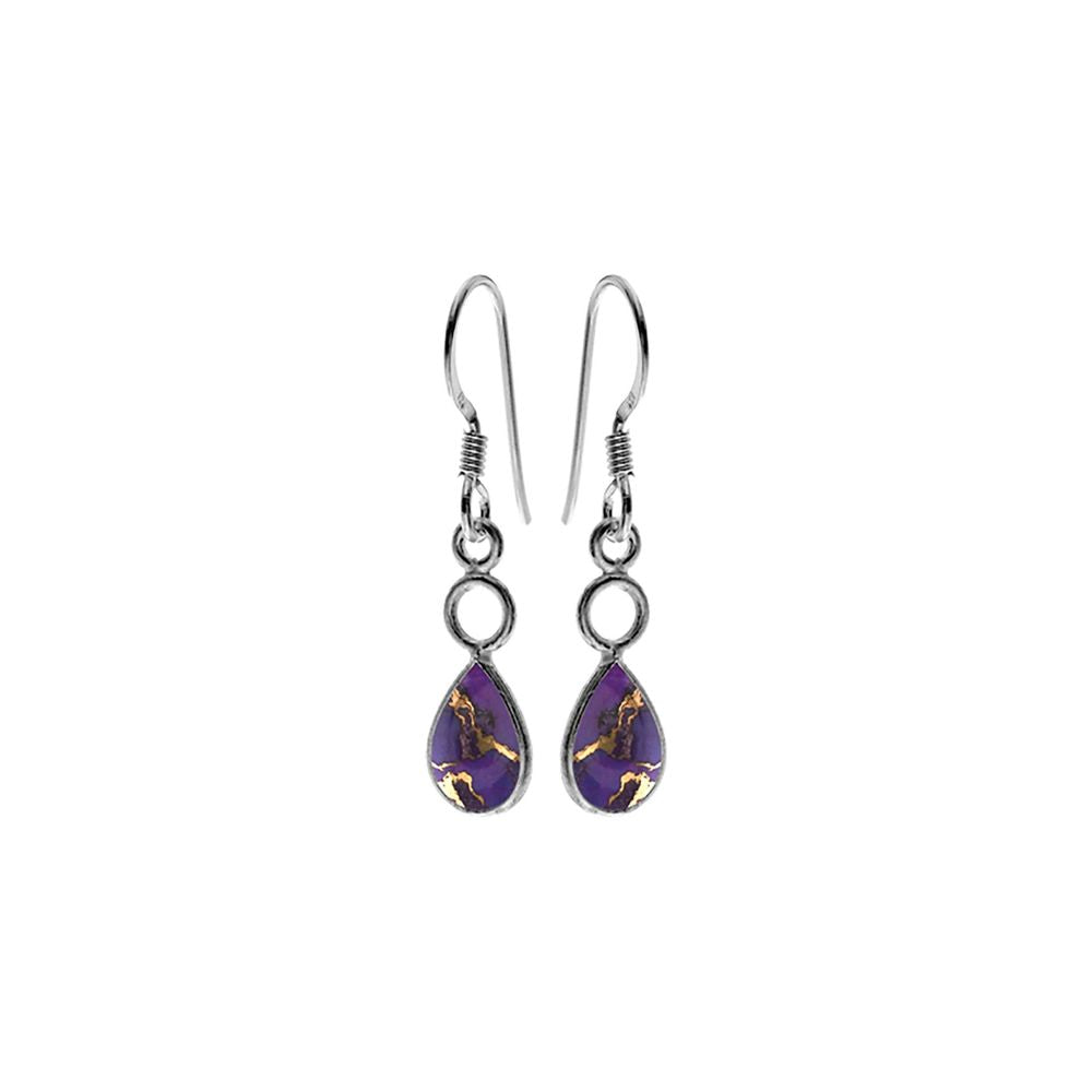 Ivy hoop teardrop purple mohave turquoise