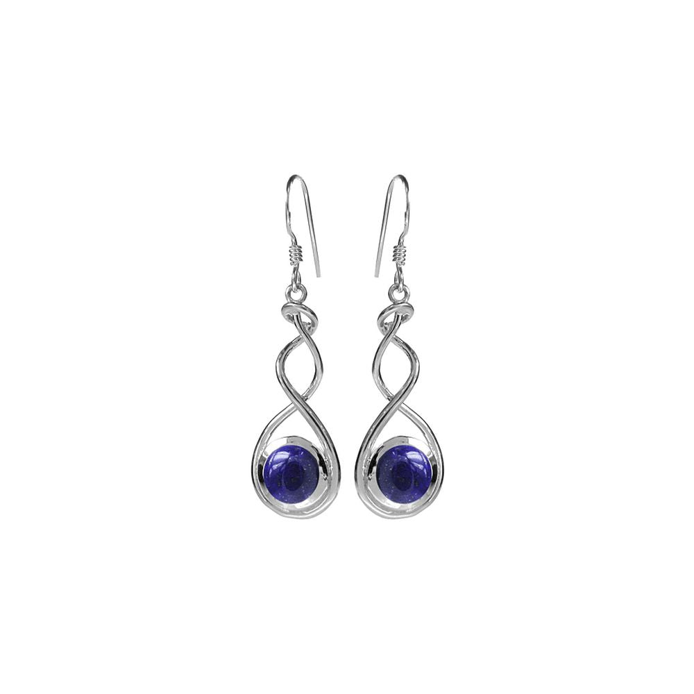 Amy squiggle lapis lazuli earrings