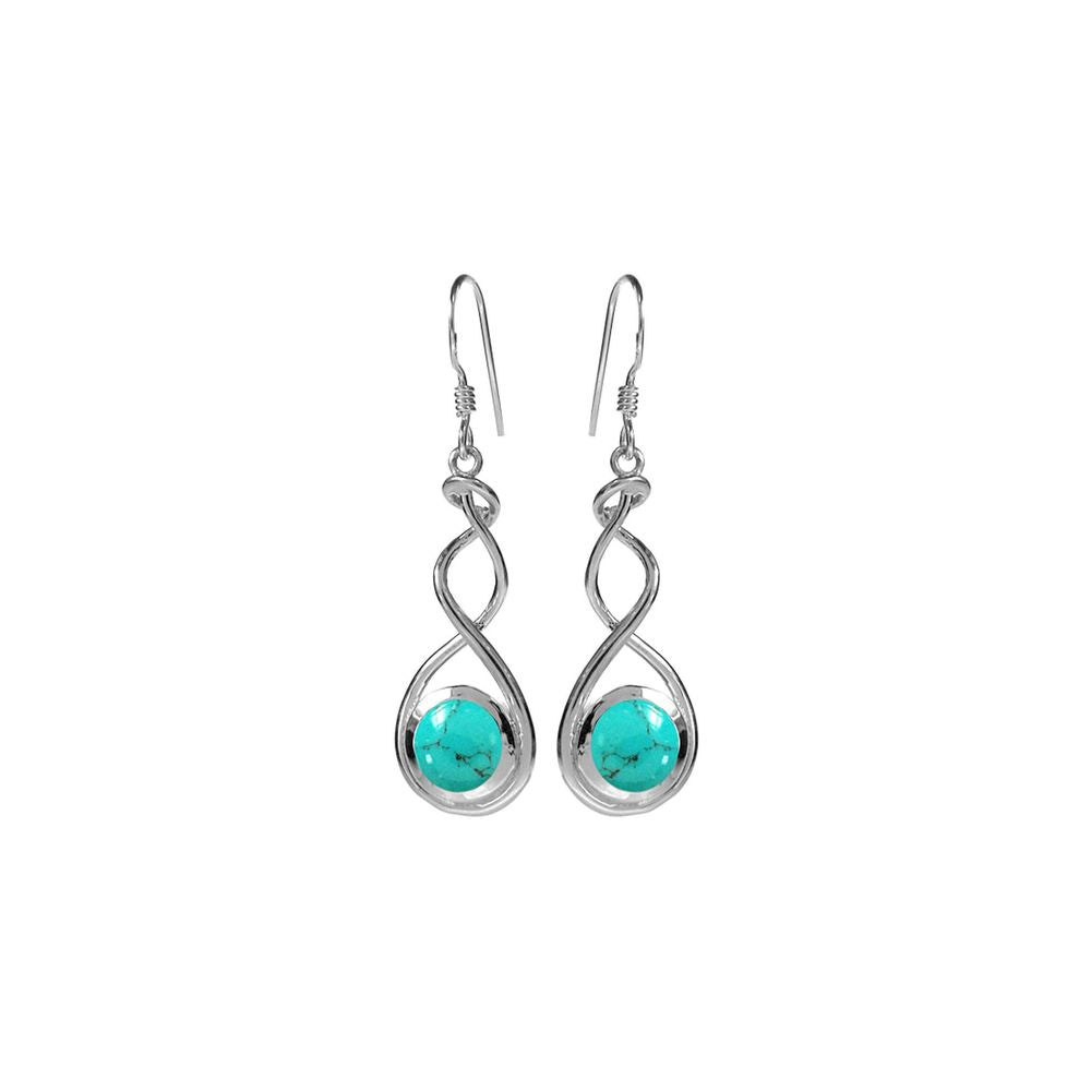 Amy squiggle turquoise earrings