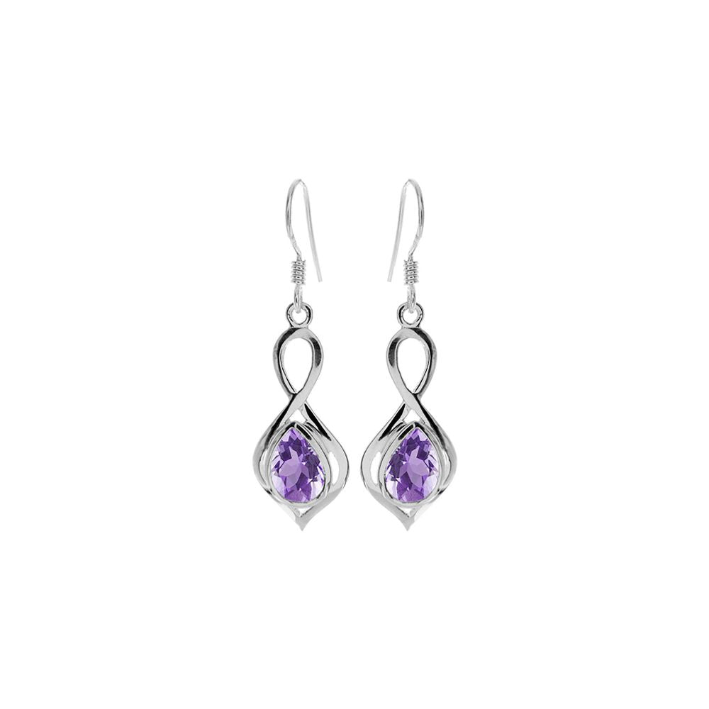 Lola loop & teardrop amethyst earrings