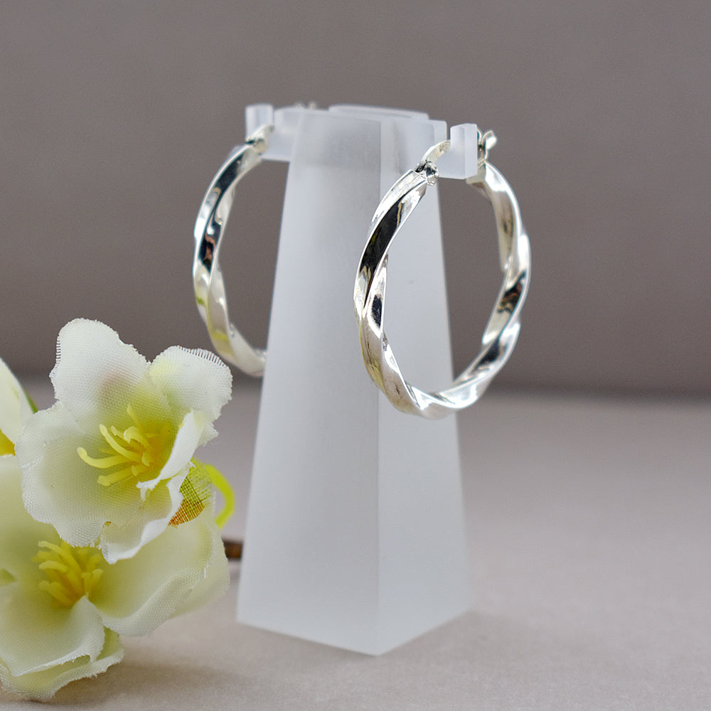 Phoebe large twisted creole hoops