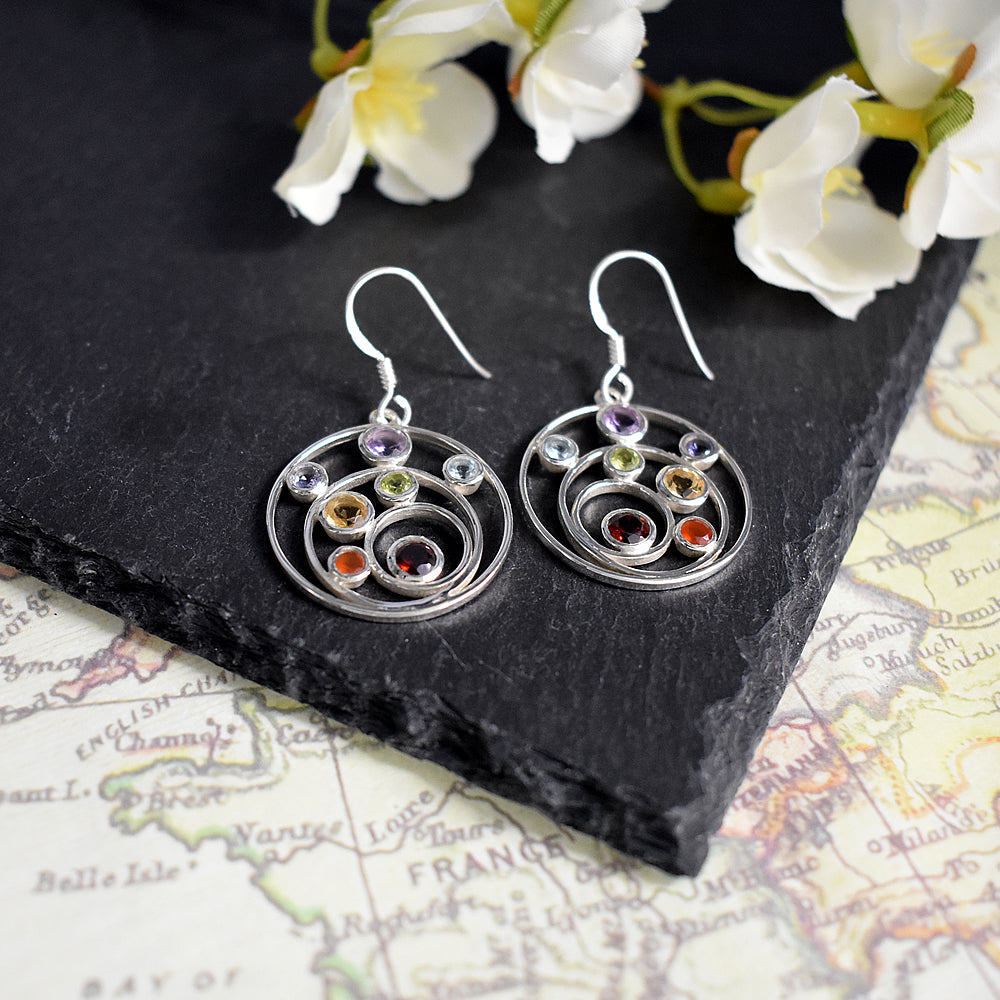 Kenna triple orbit earrings