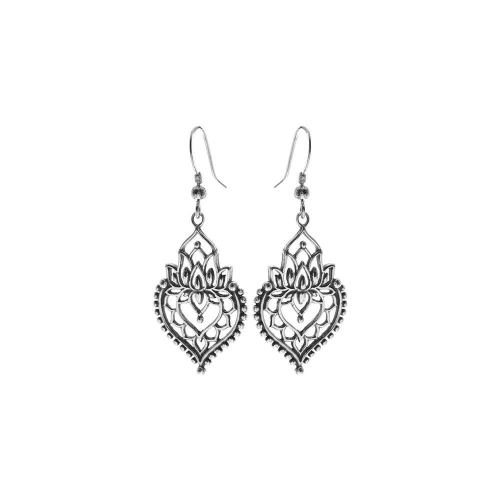 Catalina embellished lotus earrings