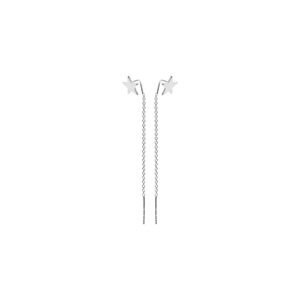 Faith star pull through earrings
