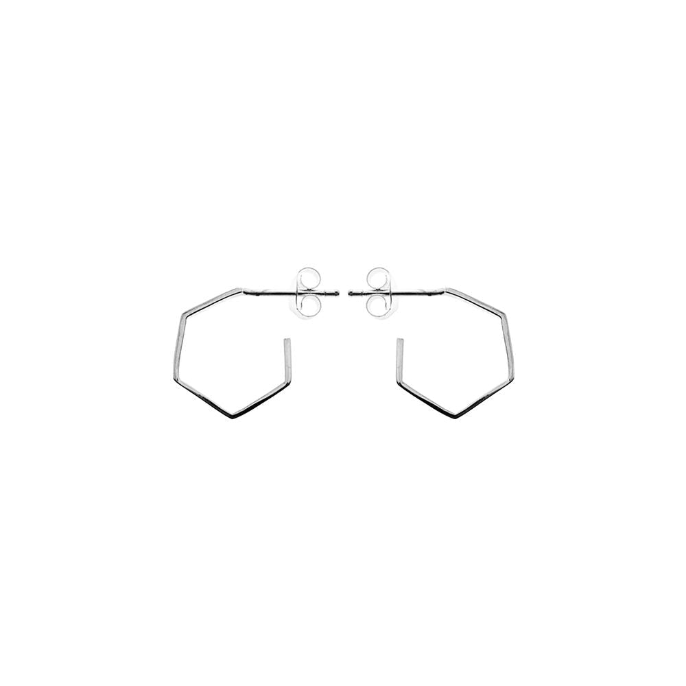 Bria hexagonal huggies