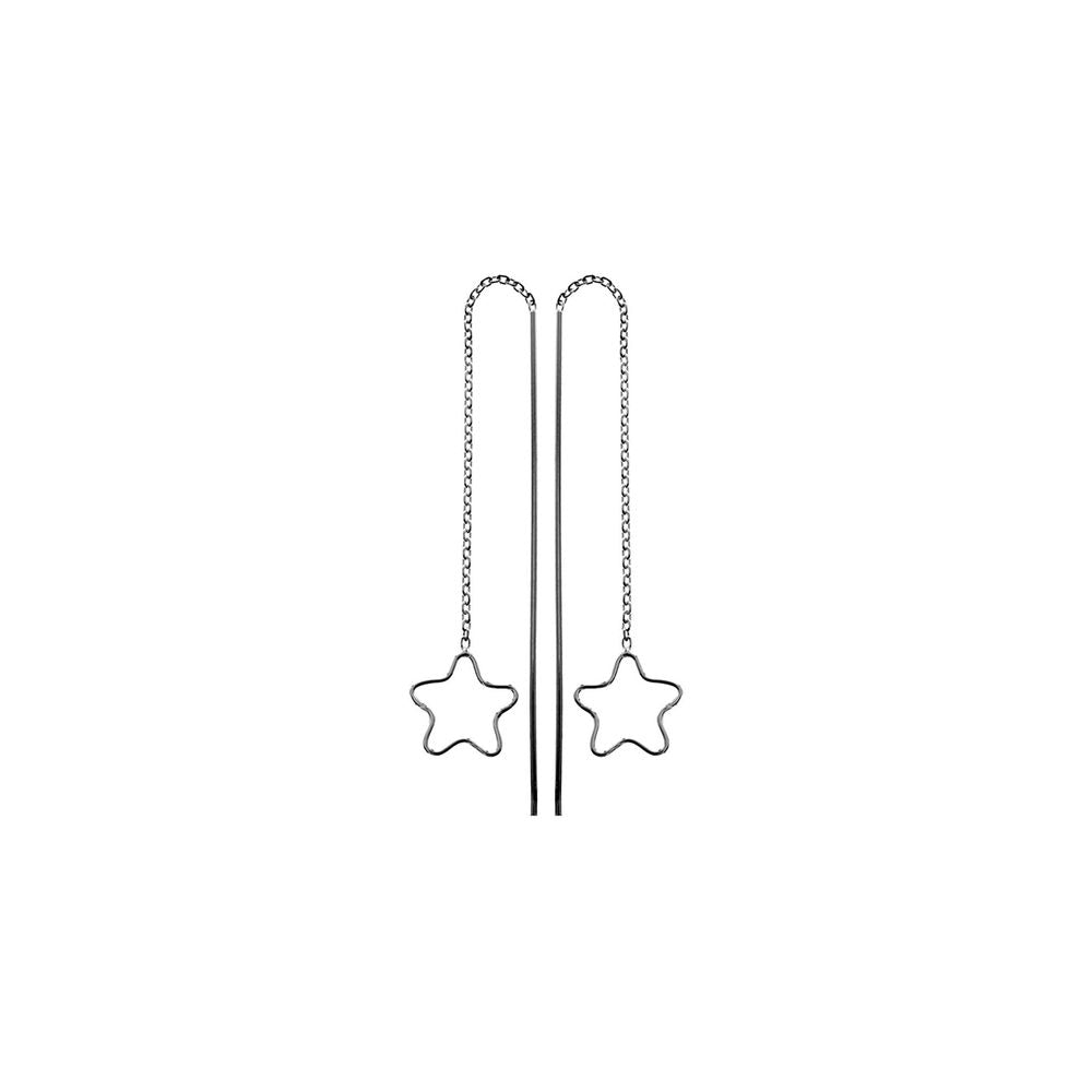 Maura thread-through star earrings