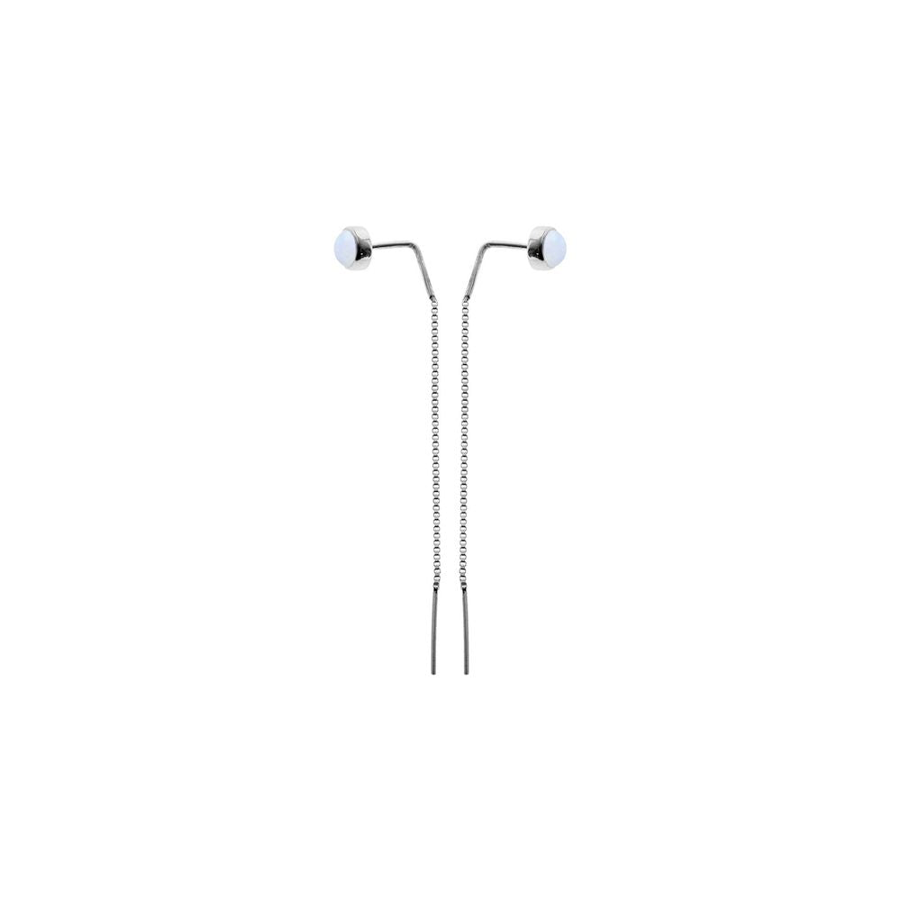 Ivy rainbow moonstone stud pull though earrings