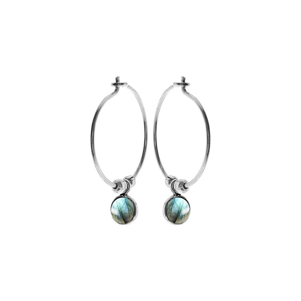 Ivy hoops with labradorite (small)