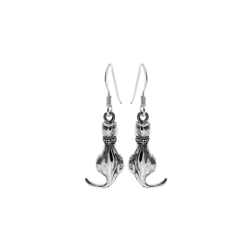Erica back of sitting cat earrings
