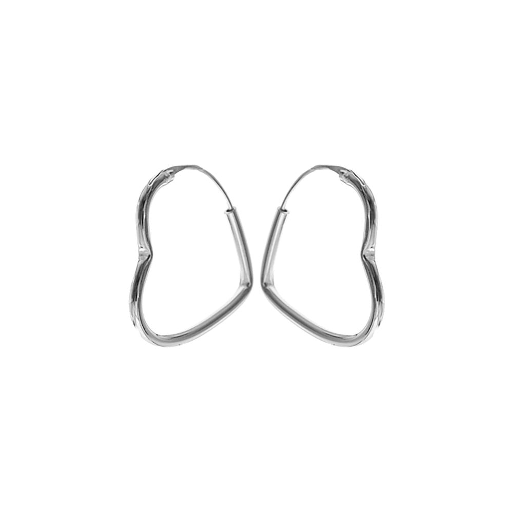 Lily heart hoops