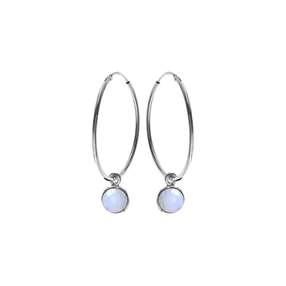 Bridget sleeper round rainbow moonstone