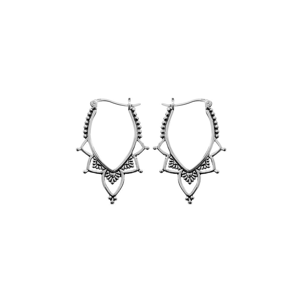 Catalina flower creole earrings