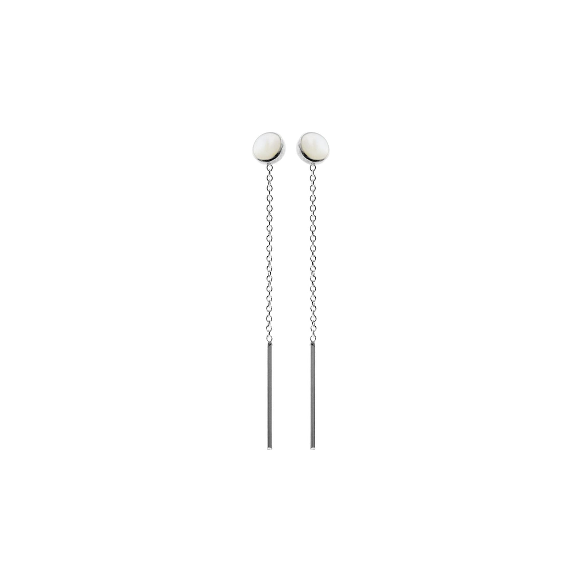 Bronwen mother of pearl pull-through earrings