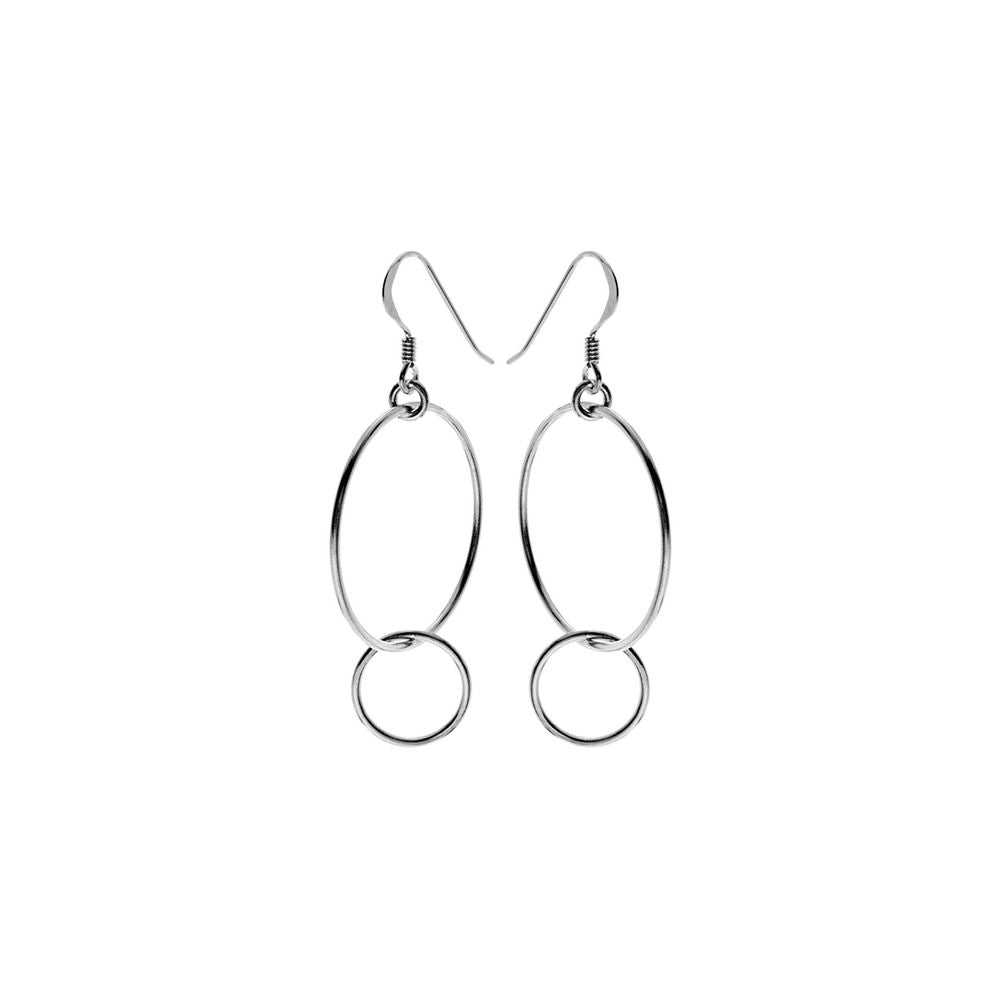 Iona large & small interlinked hoops earrings