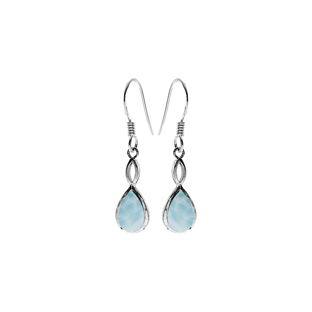 Samira teardrop larimar earrings