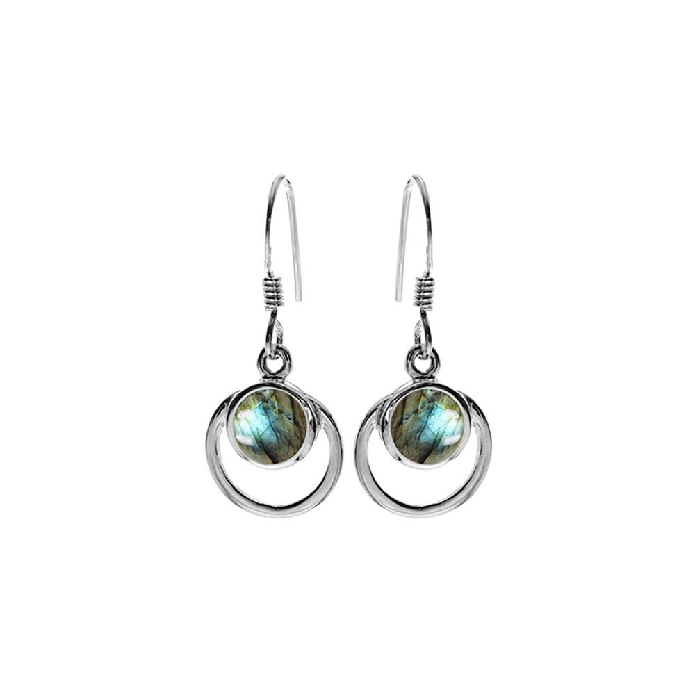 Amy labradorite circle frame