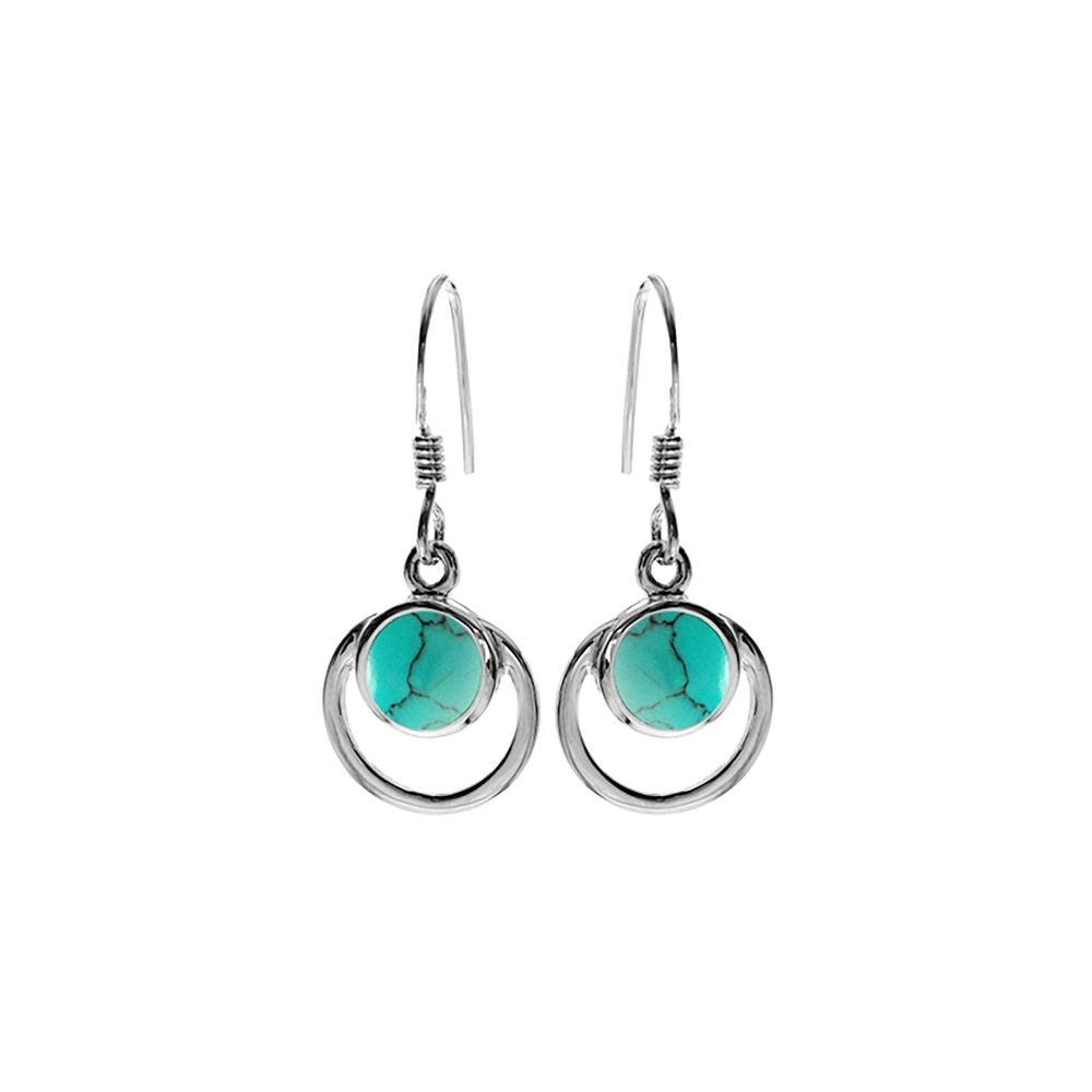 Amy turquoise circle frame