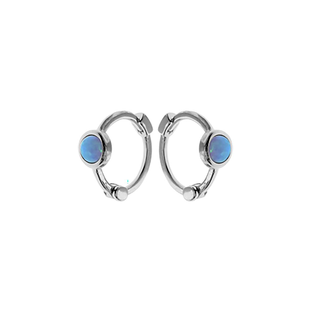 Angelica small huggies blue opal